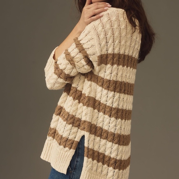 NWT Anthropologie Pilcro Longline Stitch Cable-Knit Sweater XS - Picture 5 of 5
